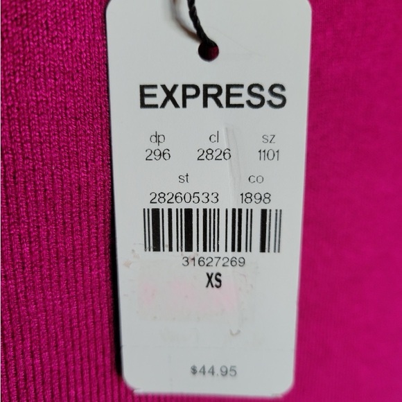Express Ladies Fuchsia Sweater Strapless Top NWT - Picture 6 of 9